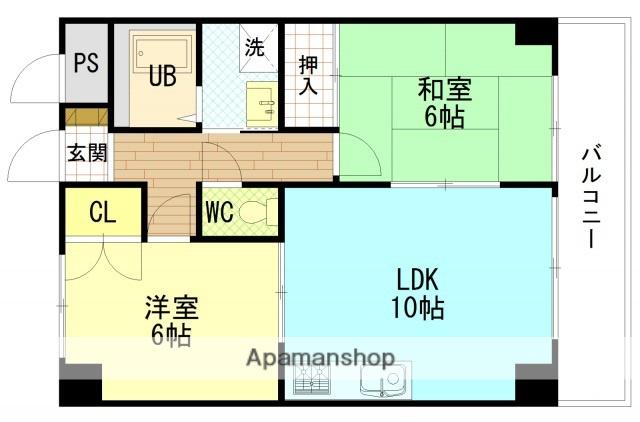 プラティーク川島(2LDK/4階)の間取り写真