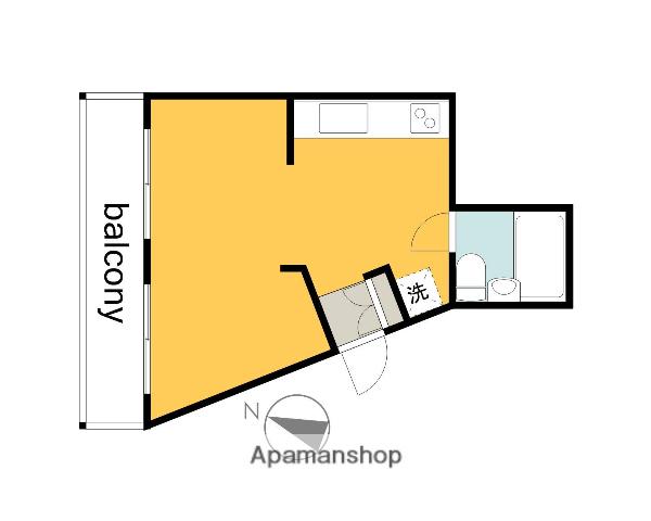 京急西広島マンション(ワンルーム/5階)の間取り写真
