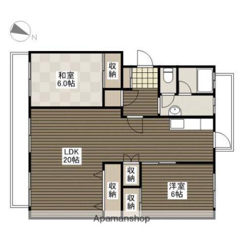 KSB KAIROEN B棟(2LDK/3階)の間取り写真