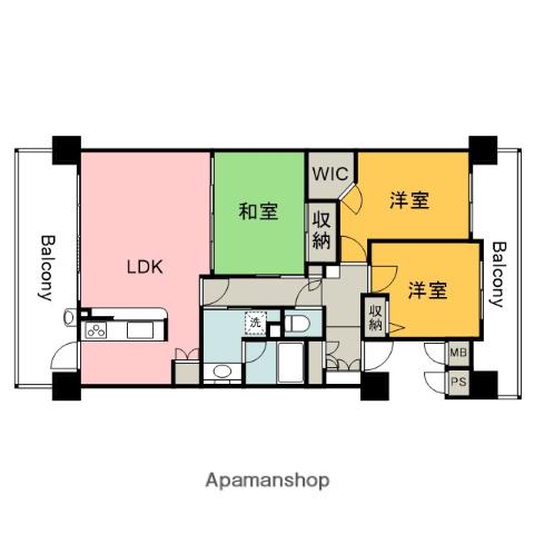 ナタリーマリナタウンセンターコート(3LDK/11階)の間取り写真