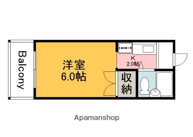 ウイング五日市(ワンルーム/4階)の間取り写真