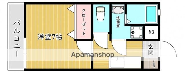 OYビル(1K/2階)の間取り写真
