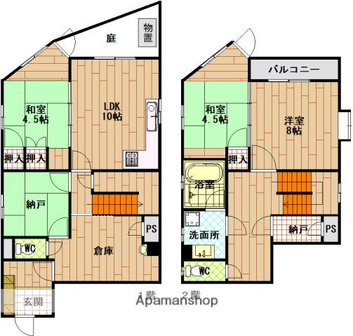 ベネッセ畑村(3LDK/1階)の間取り写真