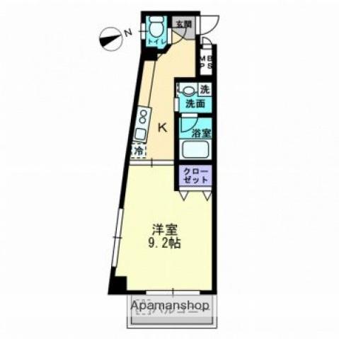 パレス西広島(1K/4階)の間取り写真