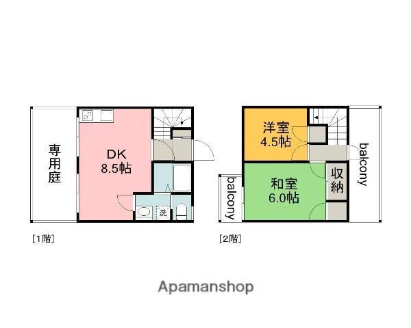 粟野コーポ(2DK)の間取り写真