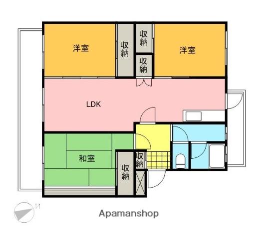 KSB KAIROEN C棟(3LDK/4階)の間取り写真