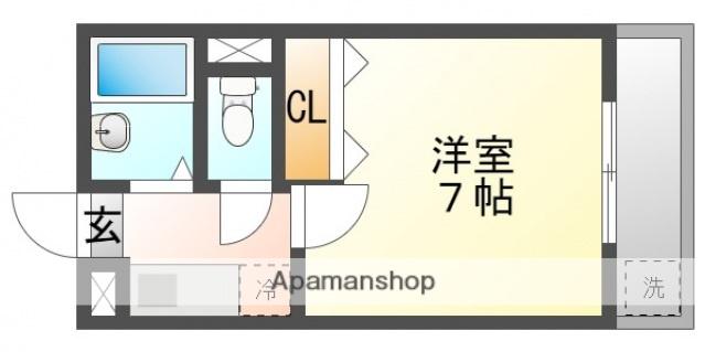 ポート21(1K/3階)の間取り写真