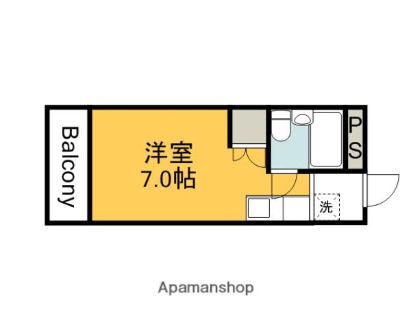 クレシア吉見園(ワンルーム/3階)の間取り写真