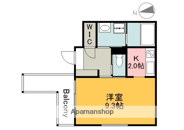 PLEIN SOLEIL吉見園(ワンルーム/2階)の間取り写真