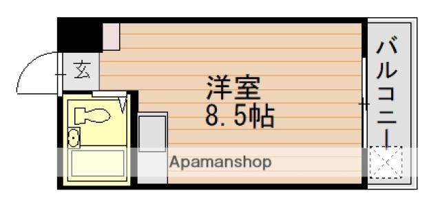 ハイネ大宮(ワンルーム/2階)の間取り写真