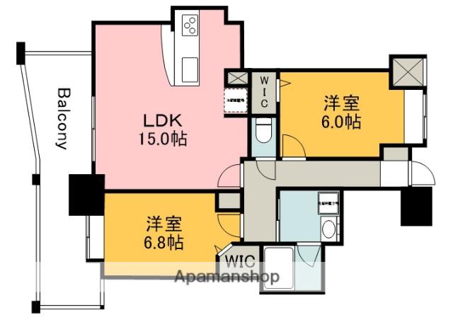 LE AVANTE(2LDK/8階)の間取り写真