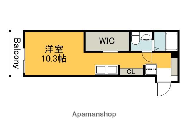 ベルハイム地御前(ワンルーム/2階)の間取り写真