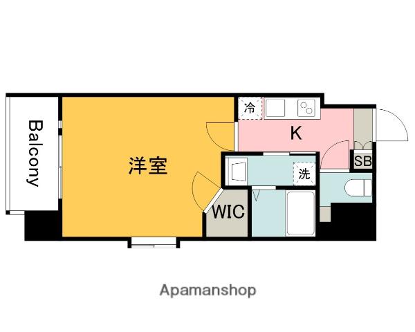 CIELO AZUL(1K/13階)の間取り写真