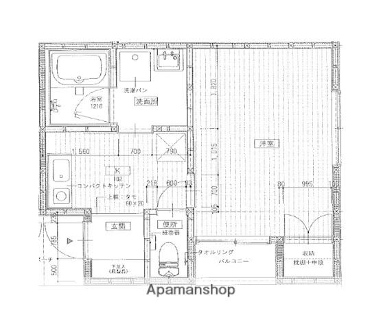 ＥＢＢＡ　ＶＩＬＬＡＧＥ(1K)の間取り写真