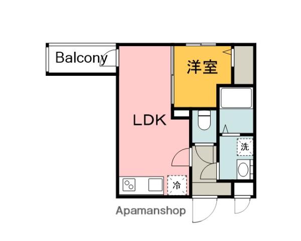 スマイルレジデンス廿日市本町(1LDK/2階)の間取り写真