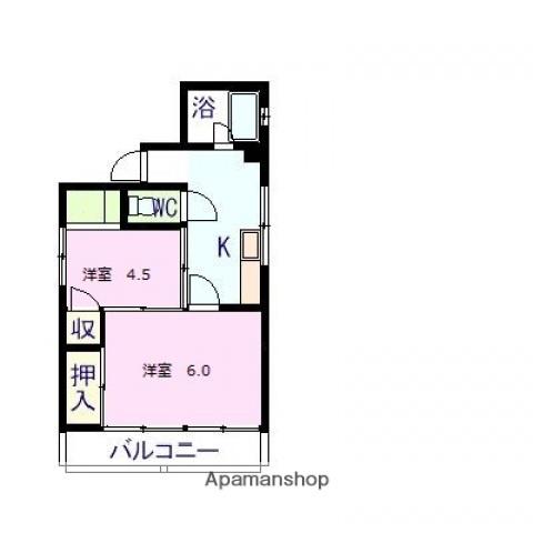 宝町ビル(2K/3階)の間取り写真