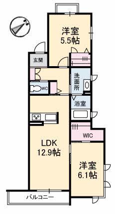 PEPPERGRASS(2LDK/3階)の間取り写真
