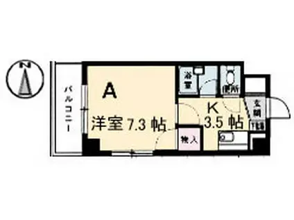 ファミーユ倉田(1K/3階)の間取り写真