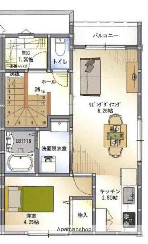 アヴニール新宮(1LDK/2階)の間取り写真