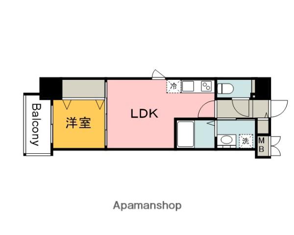 S-RESIDENCE天満町 BARK(1LDK/7階)の間取り写真