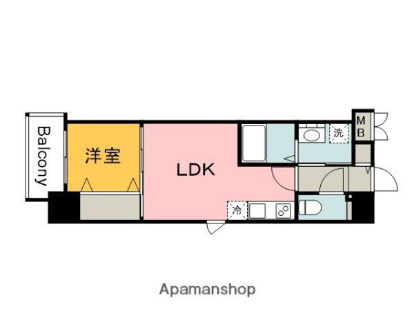 S-RESIDENCE天満町 BARK(1LDK/5階)の間取り写真
