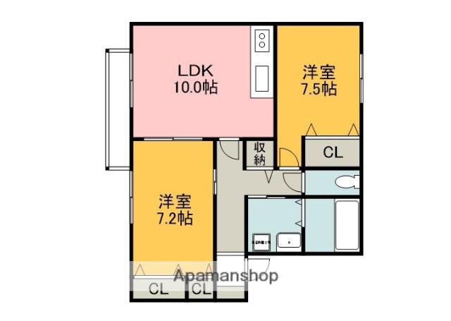 サンコート長束(2LDK/1階)の間取り写真