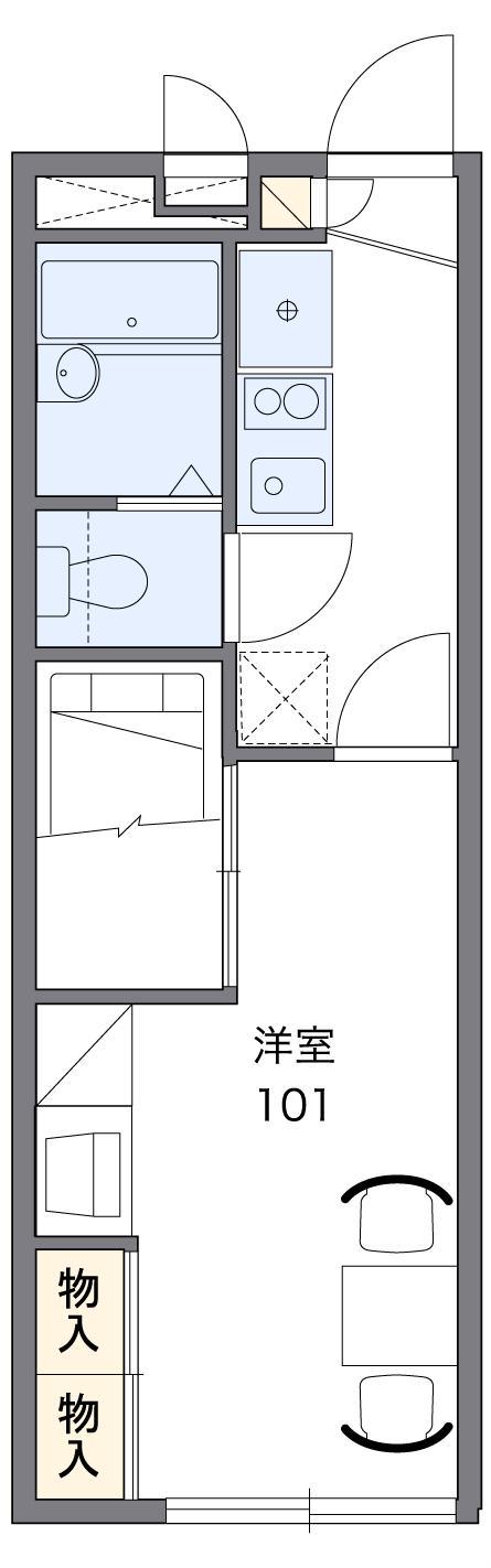 レオパレス恵夢伍番館(1K/2階)の間取り写真