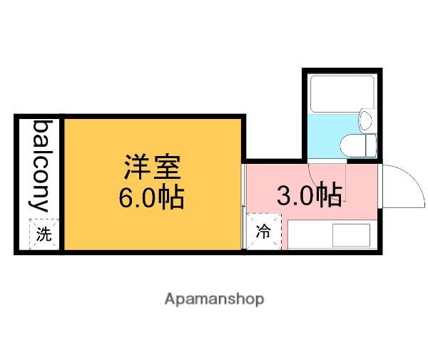 ドプコビル(1K/3階)の間取り写真