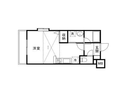 アルファレガロ三篠(ワンルーム/6階)の間取り写真