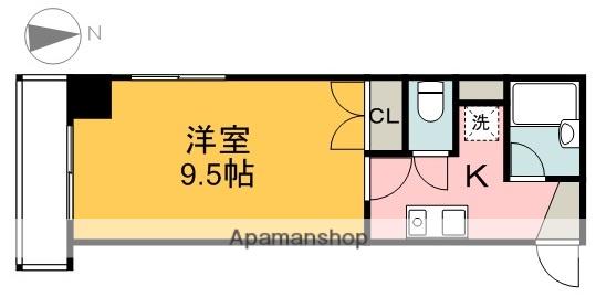 メゾン十日市(1K/9階)の間取り写真