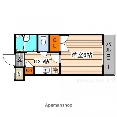 リバーパレス牛田新町(1K/2階)の間取り写真