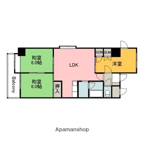 フォーラム180(3LDK/8階)の間取り写真