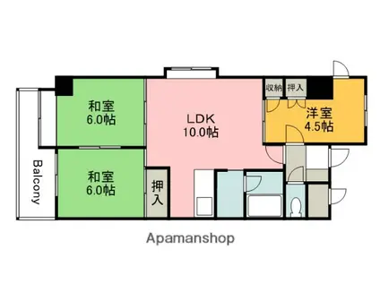 フォーラム180(3LDK/2階)の間取り写真