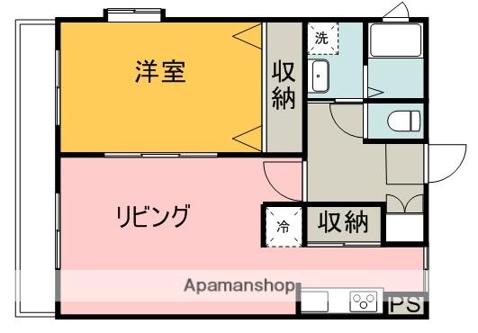サラマンカビル(1LDK/1階)の間取り写真