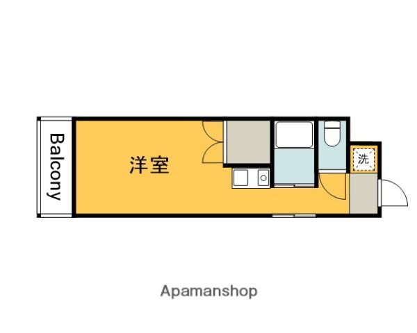 BAUHAUS十日市(1K/2階)の間取り写真
