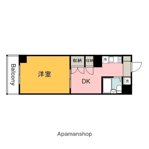 グレース三篠マンション(1DK/8階)の間取り写真