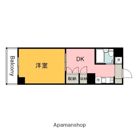 グレース三篠マンション(1DK/8階)の間取り写真