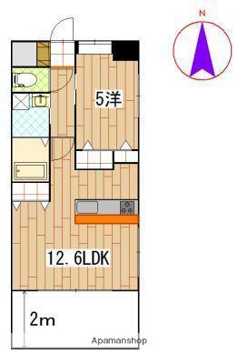 ベルパッソ横川弐番館(1LDK/8階)の間取り写真