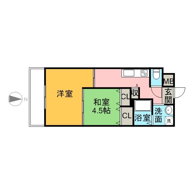 コートカメリア(2K/2階)の間取り写真