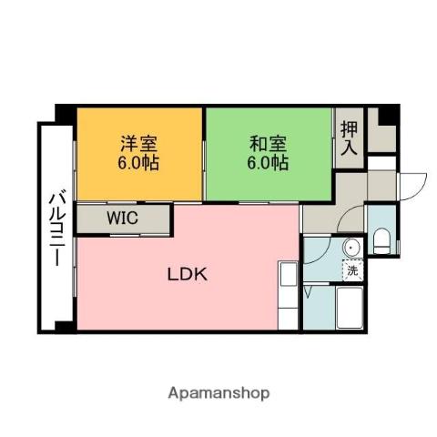 松村マンション(2LDK/3階)の間取り写真