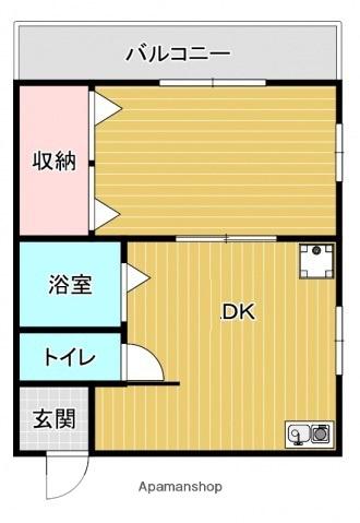 プレアデスマンションⅣ(1DK/4階)の間取り写真