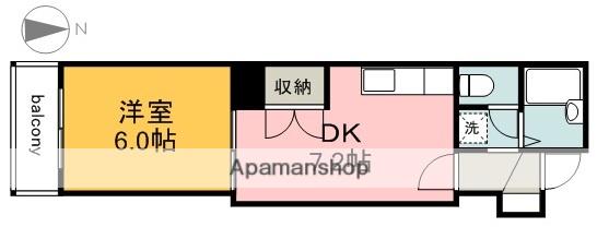 WELCOME舟入(1DK/7階)の間取り写真