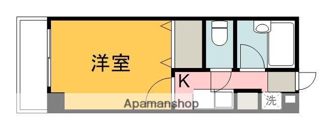 安田ビル(1K/3階)の間取り写真