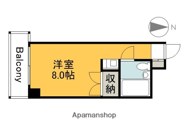 レジデンス十日市(ワンルーム/4階)の間取り写真