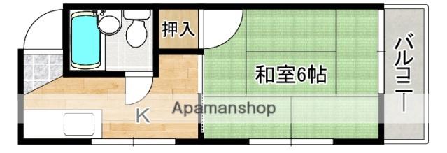 FORウエスト住吉(1K/5階)の間取り写真