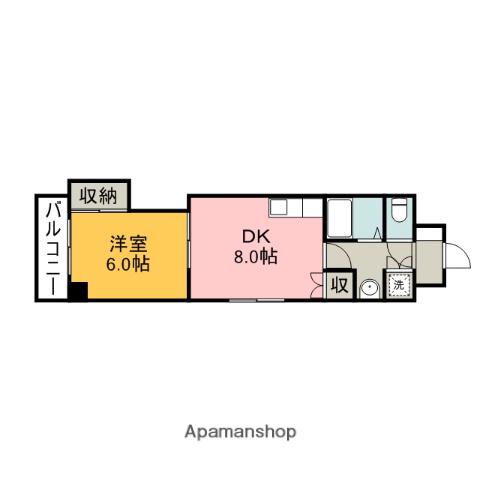 メゾン・ド・佐伯(1DK/2階)の間取り写真