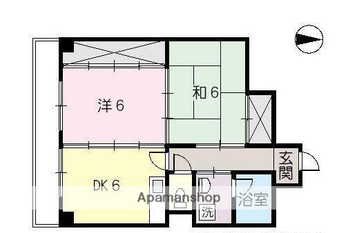 アーバンハイムⅡ(2DK/2階)の間取り写真