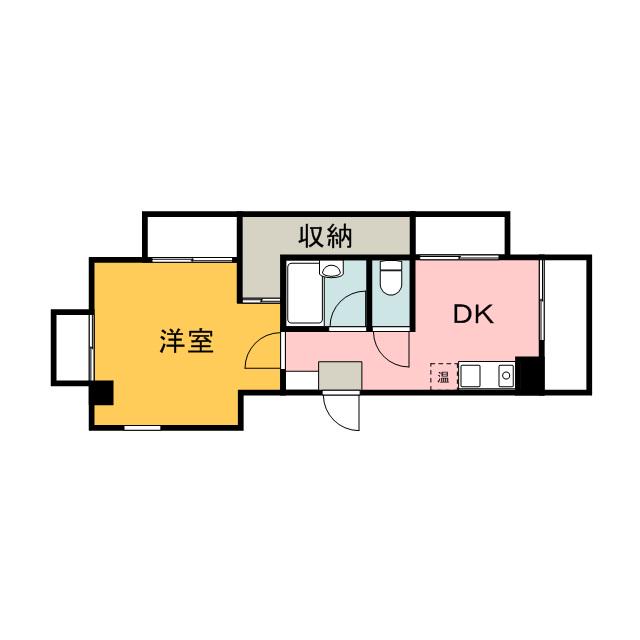 パルク西十日市(1DK/5階)の間取り写真