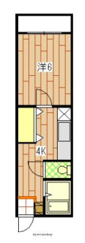 コーポ西原(1K/3階)の間取り写真
