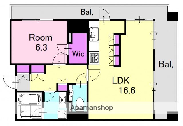 アーバンビューグランドタワー(1LDK/17階)の間取り写真